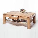 Eternity-Möbel24 Couchtisch Beistelltisch Wohnzimmertisch Massivholzcouchtisch mit Schublade Kernbuche Massivholz geölt