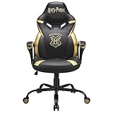SUBSONIC Harry Potter - Gaming-Stuhl Hogwart - Bürostuhl für junior-Gamers - Schwarz und Gold - Offizielle Lizenz, M, SA5573-H5