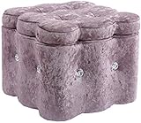 Hocker Sofa niedrig, kann Gegenstände aufbewahren, rutschfeste Unterseite, sechs Farben zur Auswahl. Schuhbank aus massivem Holz (Rotwein)