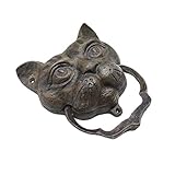 PAREKS Türklopfer, antiker Türklopfer – schöner Katzenkopf, Tor-Zugring/Außentürgriff/stabiles Gusseisen – Wanddekoration, Türklopfer for den Außenbereich