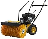 TEXAS Kehrmaschine Benzin Handy Sweep 650TG 60cm Schneekehrmaschine Motorbesen, Laubkehrer Schneeräumer mit Antrieb Radantrieb | 60cm Arbeitsbreite| 212cm³ | 5,7PS | 4 Takt | 3 x Vor. 1 x Rückwärtsg.