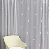 EASYHomefashion Hochwertige Fertiggardine Voile Store Deko Schal mit Stickerei Faltenband Bleiband Borgo 200 x 450 cm (HöhexBreite)