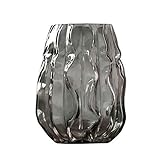 Dekorative Vase Grau Glasvase Kreativer minimalistischer Stil Wohnzimmer Küche Schreibtischvase Dekoration Kleine Vase