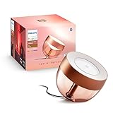 Philips Hue White & Color Ambiance Iris Tischleuchte Special Edition Kupfer 520lm, dimmbar, 16 Mio. Farben, steuerbar via App, kompatibel mit Amazon Alexa (Echo, Echo Dot)