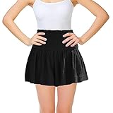 Luckxing Taillenfaltenrock - Lässige Damen-Shorts aus Baumwolle,Schweißabsorbierende Frühlings- und Sommerkleidung für Reisen, Dating, Party, Alltag und Strand