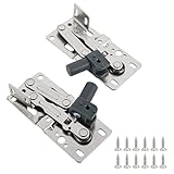 TamBee Selbstschließende Scharniere für Waschbecken-Frontschublade – vernickelte Scherenscharniere aus Stahl für Küche oder Badezimmer (2 Paar)