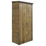 Festnight Ger?teschuppen Ger?teschrank aus Kiefernholz(Grün Impr?gniertes), Verrottungsbest?ndig, 85 x 48 x 177 cm, Holz Lagerschuppen Au?enschrank
