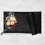 KitchenRaku Große Induktion schutzmatte 54x90cm, Silikon Induktionskochfeld Schutzmatte (magnetisch) Kochfeld-Kratzschutz für Induktionsherd, Multifunktionale Silikonmatten