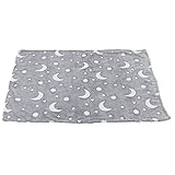 Jeanoko Leuchtende Decke, fluoreszierendes Mond-Stern-Muster, Bettüberwurf, weich, tolles Geschenk, knitterfrei für Sofas, Betten, Outdoor-Reisen (grau)