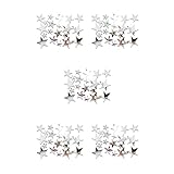 lmoikesz 5 Satz von 20 Teile/Satz Spiegel Wandaufkleber Art Acryl Kühlschrank Aufkleber Selbstklebende Dekoration Abnehmbare Home TV Indoor Decor Silber