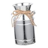 Yardwe 1 X Blecheimer Metallvase Rustikale Hochzeitsdekoration Vintage-Vasen Bauernhaus-Blumenvase Blumenarrangement-Vase Metall-Blumeneimer Heimdekoration Vase Im