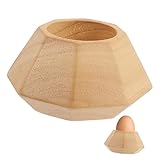 ABOOFAN Eierbecherhalter Kinderdekoration Eierhalter Aus Holz Holzständer Unvollendete Holzausschnitte Osterzubehör Unlackierte Eierbecher Aus Holz Ostereierhalter Aus Holz