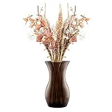 TREND FOR HOME Blumenvase Vase Glas Glasvase für Blumen 2410 ml Glasblumenvase Tischvase Dekovase Deko-Vase aus Glas Wohnzimmer Deko Dekorative Vase | H. 25 cm | Lily | Farbe Braun