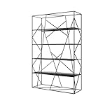 Bücherregale Moderne Wohnzimmer Regal Boden Nordic Multi-schicht Partition Veranda Lagerung Rack Schlafzimmer Einfache Schmiedeeisen Bücherregal Bücherregal-Organizer ( Color : A , Size : 120*30*180cm