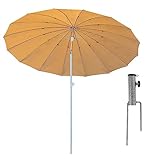 SAGIDAR Terrassenschirm Tragbar, Sonnenschutz Sonnenschirm, Balkonschirm UV-Schutz, 200cmx225cm, Robust Und Langlebig, Strandschirm Polyester, 360 ° Neigbarer Sonnenschirm, Höhenverstellbar