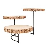Tortenständer aus Holz, 3 Etagen, wiederverwendbar, Dessert, Obst, Snack, Kuchen, Party, Blumentopf, Dekoration, Hochzeitsregal, Display