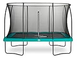 Salta Comfort Edition - Trampolin mit Sicherheitsnetz - 305x214cm/366x244cm - Rechteckig - Schwarz/Grün (366 x 244 cm, Grün)