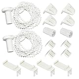 Rollo Halterung Fenster, 17mm Ersatzteile Doppelrollo Klemmhalter, Roller Blind, Beschläge Set für Verdunkelungsrollo, Seitenzugrollo, Doppelrollo