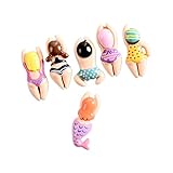 Super Idee 6er Set Schwimmende Menschen Strand-Mikrolandschaft Strand Deko Miniatur Deko Set Dekoration Einzigartiges Geschenk Maritime Deko Sammelfiguren Tischdeko Idee zum basteln