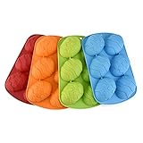 Ardorman 2 Stück Silikonform für Ostereier – Halbkugel 3D Kuchenform Schokoladenform Backform aus antihaftbeschichtetem Silikon wiederverwendbar mit 6 Mulden, Seifenform