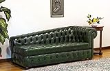 JVmoebel Chaiselongues Chesterfield Sofa Grün Couch Liege Ottomane Recamiere Leder Chiase