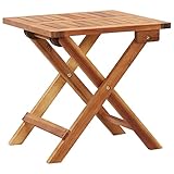 vidaXL Akazienholz Massiv Garten Couchtisch Klappbar Gartentisch Beistelltisch Klapptisch Balkontisch Holztisch Teetisch 40x40x40cm