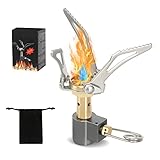 Campingkocher Mini Gaskocher, 3000W Ultralight Tragbar Camping Gaskocher, Gaskocher mit Piezozündung Campingkocher für Angeln Outdoor Wandern Picknick