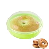 Jikiaci Lebensmittelaufbewahrungsbox | Bagels Container Box Organizer - Stapelbare Küchen-Aufbewahrungsschüsseln mit großem Fassungsvermögen und luftdichtem Deckel für Brot, Bagels, Früchte, Nüsse