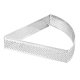 Angoily 1 Stück Französische Tortenringform Mini-Pfanne Französisches Brot Pizza Obstkonserven Dreieckiger Tortenring Edelstahl Mousse-Ausstecher Back- Und Gebäckwerkzeug