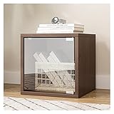 Freier Kombinations-Gitterschrank, einfaches modernes Bücherregal, kleines Bücherregal, Glas-Spind-Bodenregal YIJIAN (Größe : I 30x30x30cm Cherry Wood Color)