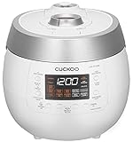 CUCKOO CRP-RT1008F Digitaler Dampfdruck Reiskocher | TWIN PRESSURE | 1150 Watt 1,8 Liter 10 Tassen, Weiß