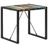 BULANED Esstisch, Dining Table, Esszimmertisch, Küchentisch, Tisch Esszimmer, Küchen Tisch, Kitchen Table, Mehrzwecktisch, 80x80x75 cm Altholz Massiv