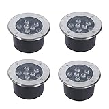 WZYJLyds Bodenleuchte Pfadlicht Hof Gartenlandschaft led Bodenstrahler Aussen Hohe Energie Dekorativer Scheinwerfer im Freien, IP67 wasserdicht ， AC85-265V (Farbe : Warmweiß, Größe : 9W)