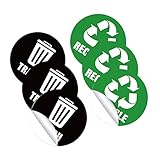 Cabilock 1 Satz 6 Blatt Müllklassifizierungsetikett Außenbehälter Mülltonnen Außengroßbehälter Mülleimeretikett Müllabfälle Aus Recycling Erinnernde Aufkleber Haushalt Pvc