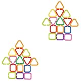 Toyvian 150 Stück Geometrische Kettenschnalle Kleinkindspielzeug Kinder Lernspielzeug Spielzeug Für Kinder Geometrische Verbindungsketten Gliederkettenspielzeug Babyglieder Ring