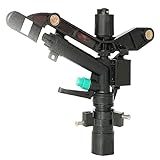 Rasensprenger für den Garten - 360 rotierender automatischer Wassersprinkler, robuster Schlagsprinkler | Gartenbewässerungssprinkler für den Außenbereich, Gartensprinkler für große Flächen Dirfuny