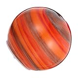 OSALADI 1Pc Tisch Schreibtisch Tischplatte Zuhause Schlafzimmer Geschenk Ohne Mond Lebend Geformt Rot Nachtkugel Lampe Licht Büro Geometrisch Schmuck Zimmer Nachttisch Glas