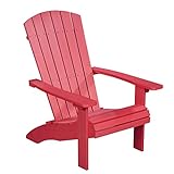 NEG Design Adirondack Stuhl Marcy (rot) Westport-Chair/Sessel aus Polywood-Kunststoff (Holzoptik, wetterfest, UV- und farbbeständig)