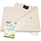 Erdungsmatte mit Erdungsanschlusskabel, Earthing Matte, Erdungsfolie mit leitfähiger Silberfaser,Erdungsbettlaken leitfähig Für Besseren Schlaf (68×132cm/27×52in)