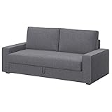 Soferia Kompatible Ersatzbezug fur VILASUND 3er-Bettsofa, Stoff Naturel Grey, Grau