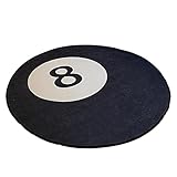 60/80/100cm Billard Teppich Bodenmatte Retro Schwarz No.8 Hip Hop Teppiche Für Bett Für Wohnzimmer Teppich Teppich Raum Raum Plüsch P9X0