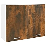RAUGAJ Hängeschrank Eiche Räucherholz 80x31x60 cm Holzbaufarbe Räucherholz