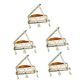 Zerodeko 5 Stück Klavier-Aufbewahrungsbox Schminktisch-Dekor Metallbesatz Statuen-Dekor Dekorationen Für Salas De Casa Schmuck-Organizer Damengeschenke Schmuck-Aufbewahrung