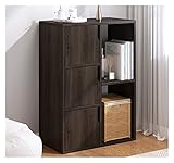 Einfaches Bücherregal Bücherregal Aufbewahrungsschrank, raumhohes mehrschichtiges Regal for Wohnzimmer Schlafzimmer Balkon Schließfach YIJIAN (Farbe : Black Walnut Color 50x24x80cm)