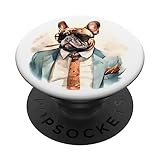 Lustige französische Bulldogge PopSockets mit austauschbarem PopGrip