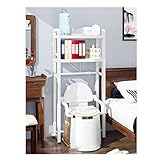 fhda 2-Tier einziehbares Toilettenregal, sparen Raum älterer stehender oberer Lagerung COMPDE-Rack, im Badezimmer-Waschbecken-Schlafzimmer Schließfach (Color : White, Größe : 50.8 * 10.2 * 19.7in)