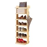 Vertikales Schuhregal aus Holz hinter der Tür, Aufbewahrungsregal für Schuhe, platzsparendes Schuh-Organizer-Rack für Zuhause, Flur, Möbel, Schuhschrank