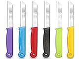 6-Teiliges Gemüsemesser Set aus Solingen Küchenmesser mit gezahnter scharfer Schnittfläche Obstmesser Made in Germany Messer aus Edelstahl Rostfrei zum Schälen und Schneiden von Gemüse und Obst