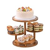 MANLUYEE 4 Etagen Holz Cupcake Tower Ständer - Desserttisch Display Set, Kuchenständer für 50 Cupcakes mit gestuftem Tablett Ständer, Cupcake Halter für Geburtstag Abschluss Hochzeit Party