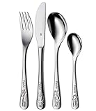 WMF Kinderbesteck Set Safari 4- TLG mit Wunsch Gravur, Besteck Set Tiere mit Namen graviert, Geschenk zur Geburt, Taufe, Geburtstag